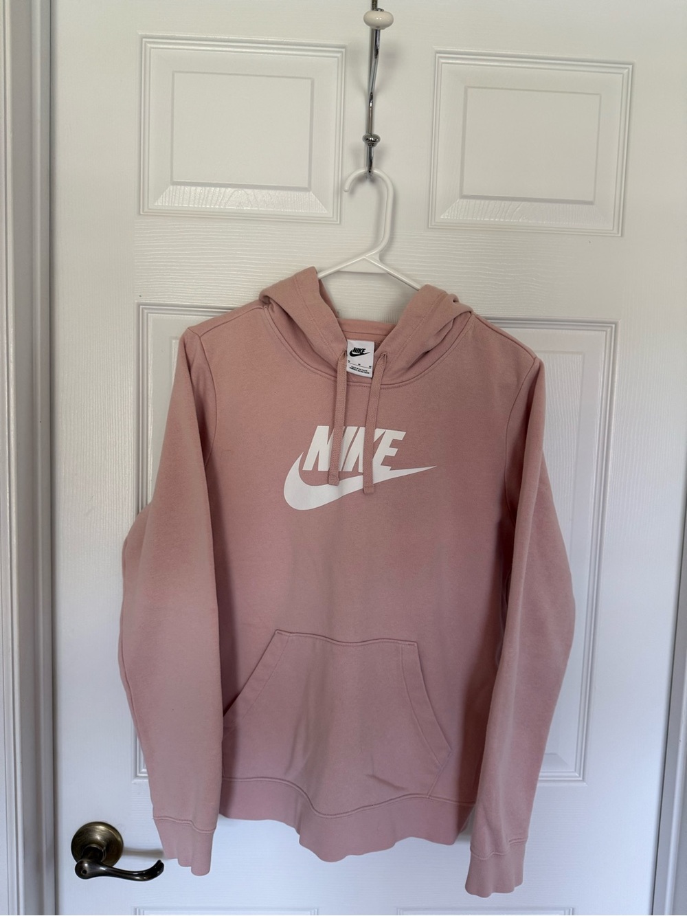Nike Pink Pullover Hoodie with White Swoosh